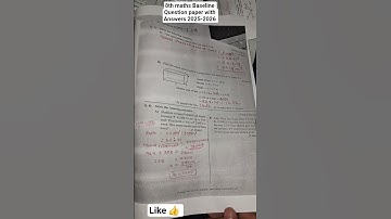 8th Maths Baseline Question paper 2025-2026 with Answers #baseline #automobile #surpass