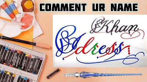Idress Khan Name Signature Calligraphy Status | How to Draw, Cursive Calligraphy with Cut Marker