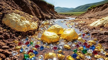 Diamond River! How to mine diamonds and gold