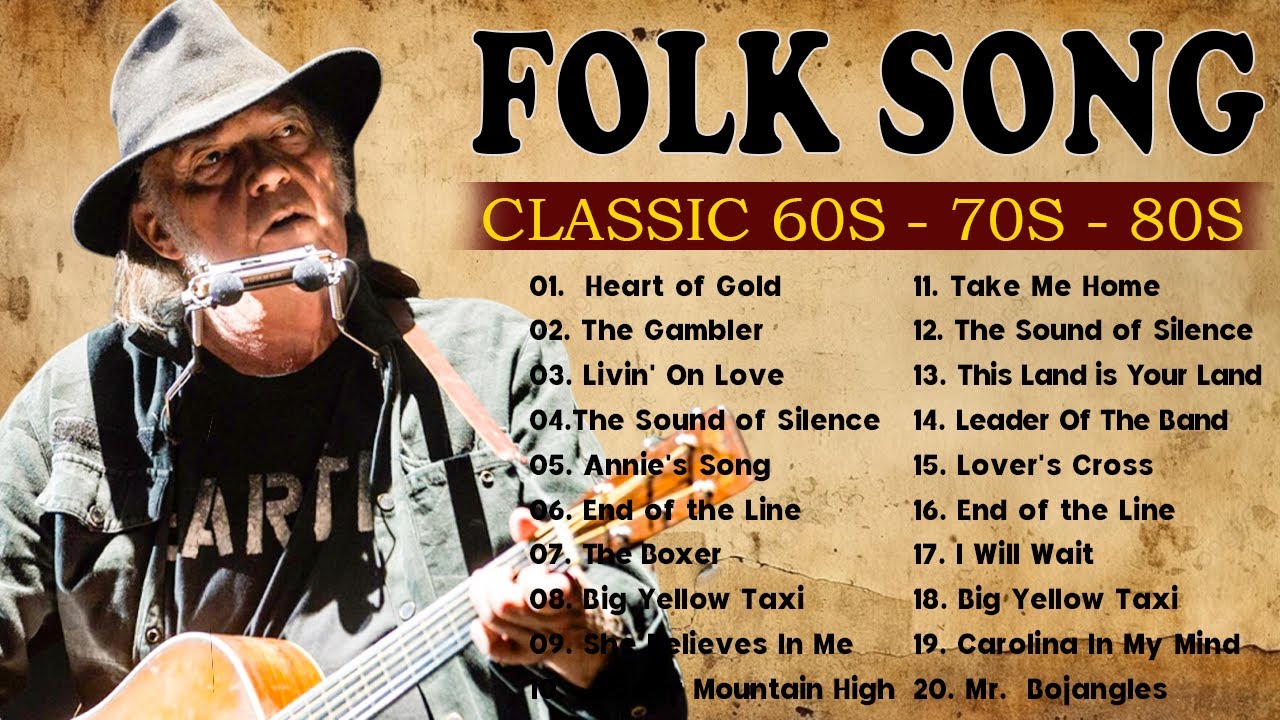 American Folk Songs  Classic Folk  Country Music 70s 80s Full Album  Country Folk Music  90s  s