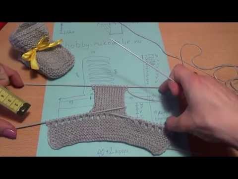 Схема вязания пинеток двумя спицами