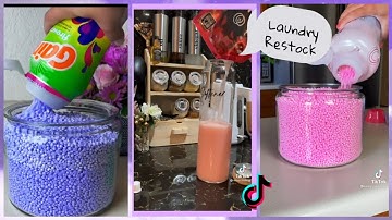 [ASMR]🌈 Satisfying Laundry refill, restock and organization /TikTok compilation #6🥰❤