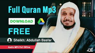 Sheikh Abdullah Basfar Download The Holy Quran mp3 zip Files free Download screenshot 2