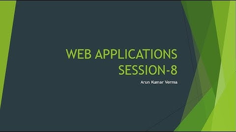 Web Applications Session-8