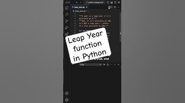 Leap Year Function in Python #python #programming #coding