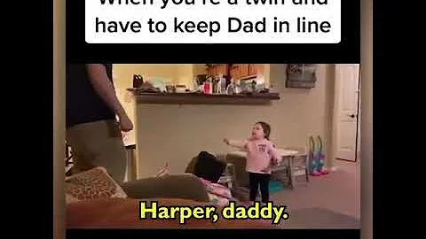 daddy.. harper .. harper daddy.. #cute #twins