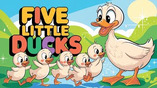 Five Little Ducks - Animated Musical Video for Kids - Fun Nursery Rhyme