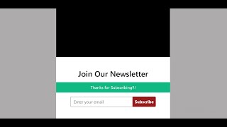 Footer Newsletter Form using React Hooks