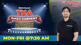 Oliveboard TNA: November 4 2020 | Daily News Analysis Simplified | Daily Current Affairs Oliveboard TNA: November 4 2020 | Daily News Analysis Simplified | Daily Current Affairs
