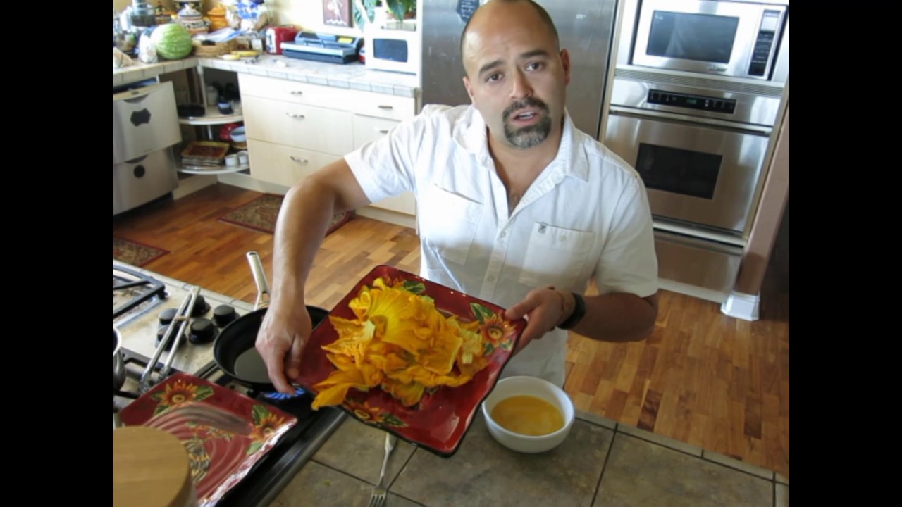 How to Cook Pumpkin Blossoms "Outtakes" YouTube