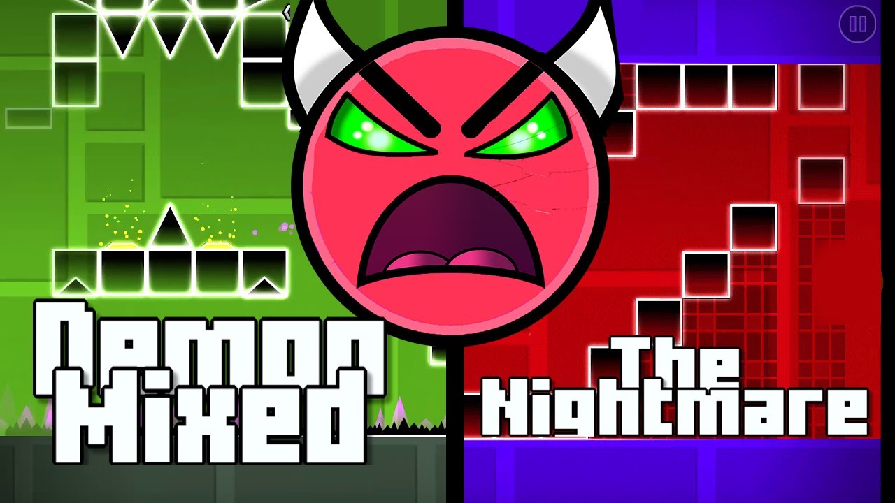 Mixed Geometry Riders Прошёл демоны The Nightmare и Demon Mixed | Geometry Dash | #2 - YouTube