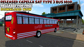 Released Capella SAT TYPE 3 Bus Mod In Bus Simulator Indonesia - Bussid Car Mod - Bussid Bus Mod