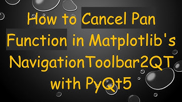 How to Cancel Pan Function in Matplotlib