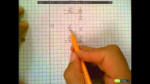 Mr. F Math5 - Class Video-Subtract Unlike Fractions