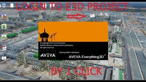 [E3D 2.1] TIPS_#1 LOGIN TO E3D PROJECT BY 1 CLICK