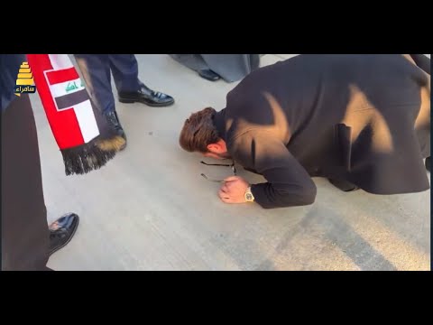 وصول الفنان ماجد المهندس والفنانة احلام الى مطار البصرة الدولي لاحياء حفل ختام بطولة خليجي٢٥