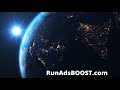 Run ads boost  cosmos vido zoom virtuel arrire plan