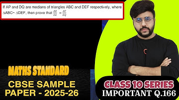 If AP and DQ are medians of triangles ABC and DEF respectively, where AB AP ∆ABC~ ADEF, then prove