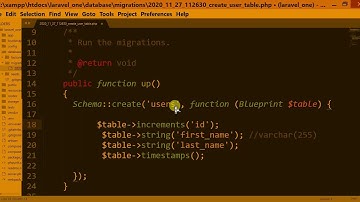Laravel Tutorial for Beginners - Database Connection & Create Table