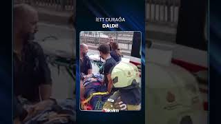 Çekmeköyde Seyir Halindeki Bir İett, Park Halindeki Taksi Ve Kamyonete Çarptı,Ardından Durağa Daldı