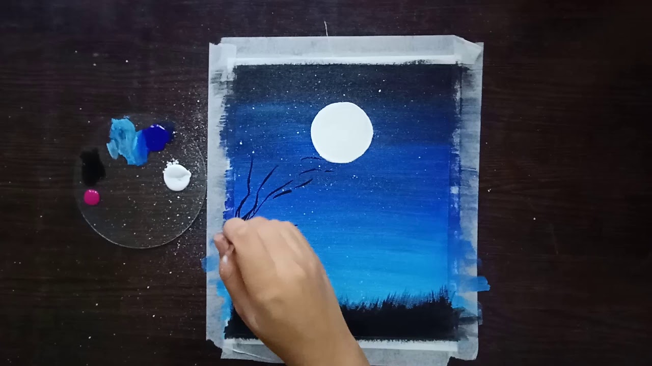 Canvas painting for beginners/ easy canvas painting ideas cherry