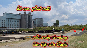 Đường vào Nhà máy xi măng tân tập cần Giuộc xem bà con phơi ruốt và cũng là nơi câu cá rất đẹp luôn