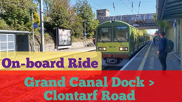 Ride from Grand Canal Dock~Clontarf onboard IÉ 8510 class dart train 8611   24/4/2021