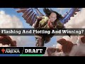 Flashing and plotting and winning  outlaws of thunder junction draft  mtg arena