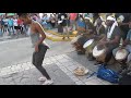 Garifunas Bailando PUNTA en el Parque Central de San Pedro Sula