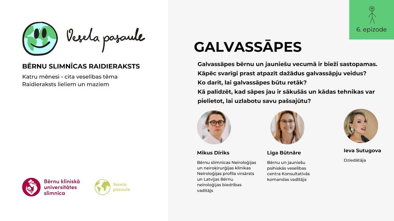 Galvassapes bērniem un jauniešiem - Bērnu slimnīcas raidieraksta 