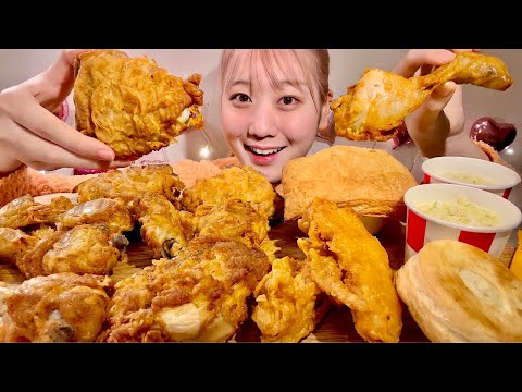 ASMR ケンタッキーフライドチキン【咀嚼音/ Mukbang/ Eating Sounds】【日本語字幕】