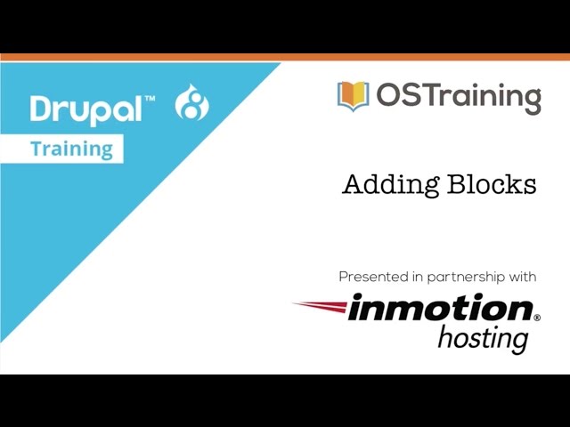 Build Your First Drupal 8 Site, Lesson 8: Blocks