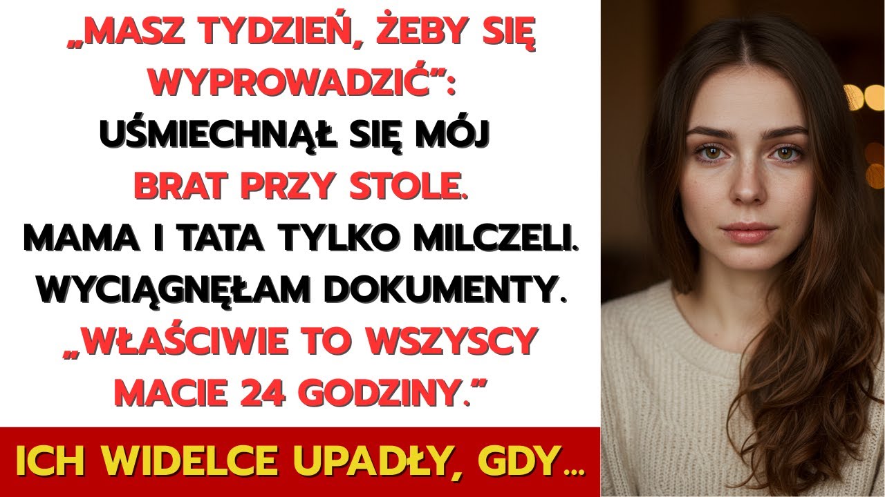 „Czas się wyprowadzić” – powiedział brat przy wigilijnym stole. Pokazałam akt własności.