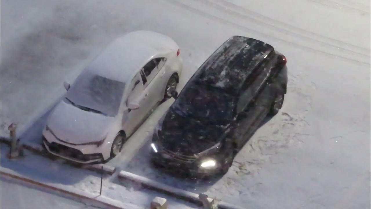 Cleaning Off Vehicle After First Snowfall In Edmonton Mon. Oct. 23,2023