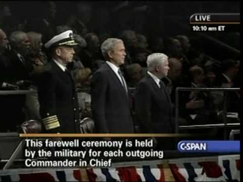 U.S. Armed Forces Honor President Bush For His Service With An Award.