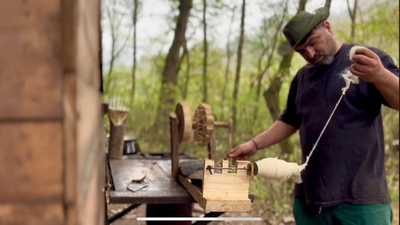 “I Built This Wooden Machine to Turn Sheep Wool Into Yarn… The Result Was Insane”