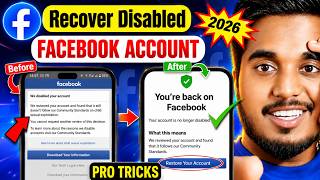 Facebook Disabled Account Recovery 2026✅ | How To Recover Disabled Facebook Account | New Method