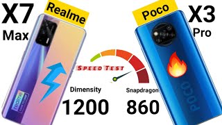 Realme X7 Max vs Poco X3 Pro Speedtest After Software Updates Ram Management 🔥🔥🔥