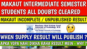 MAKAUT STUDENTS ALL DOUBTS CLEARED | makaut | makaut semester | makaut university | makaut result