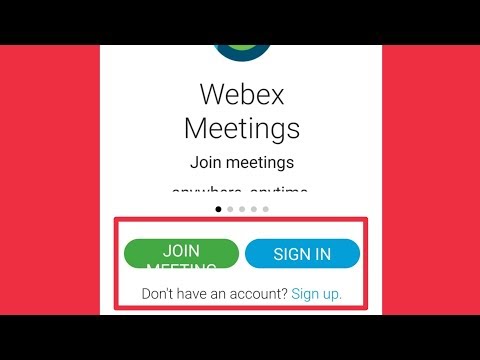 How To Create Cisco Webex Meetings Account in Android