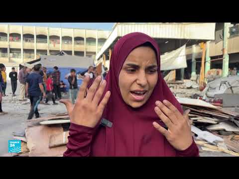 عشرات القتلى في ضربات إسرائيلية استهدفت مدرسة ومنزلا في قطاع غزة • فرانس 24 / FRANCE 24