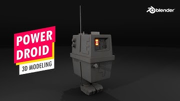 Star Wars Power "Gonk" Droid 3D Speed Modeling with Blender 2.81 [Timelapse]