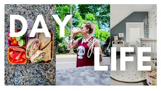 SUMMER DAY IN MY LIFE // walked to town, library haul, empty nursery room, bento box lunch + more