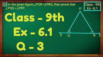 Class - 9th, Ex - 6.1, Q 3 (Lines and Angles) Maths NCERT CBSE