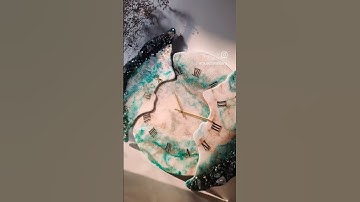 Geode Resin art 😇 24 inch Wall clock #shorts #explore #homedecor