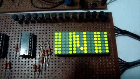 MICROCONTROLLER PIC16F84A MATRIX LED DISPLAY