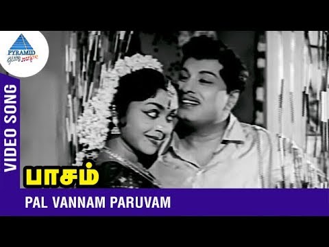 MGR Saroja Devi Duet Song  Pal Vannam Paruvam Song  Paasam Tamil Movie  MGR  Saroja Devi  