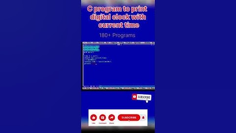 Program of Digital Clock With Current Time in C | #shorts #ytshorts #youtubeshorts #video #trending
