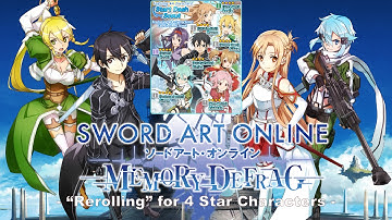 Sword Art Online: Memory Defrag - Optimal Rerolling For 4 Star Characters