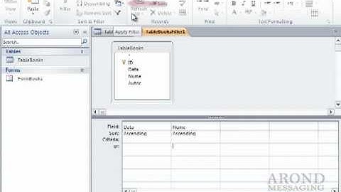 Using Access 2010 - Sort Records